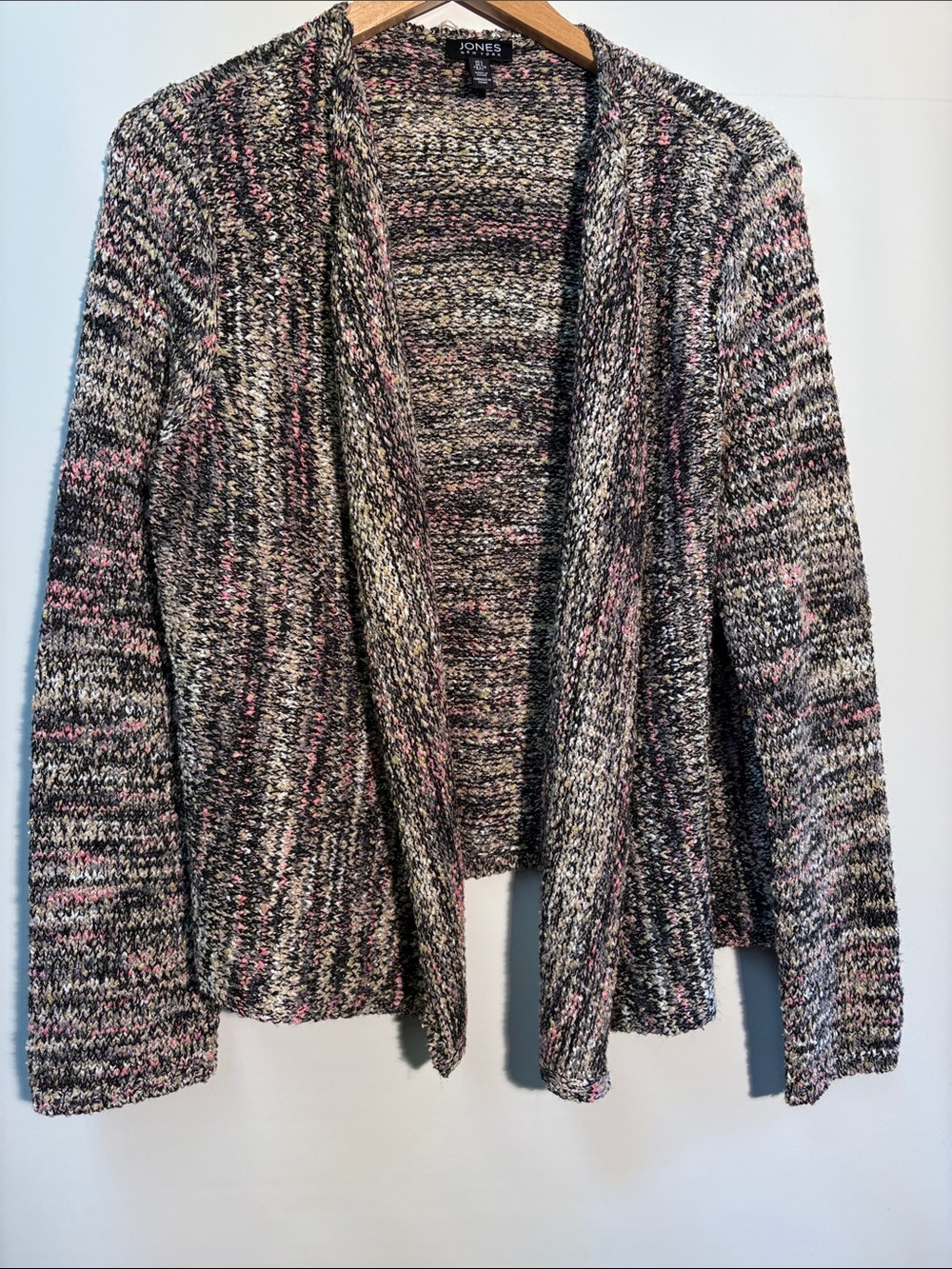 Jones New York Open-Front Marled Cardigan in Multi Colours
